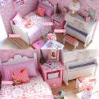 Kitten Mini Doll House 3D Wooden Puzzle DIY Miniature Building Kit