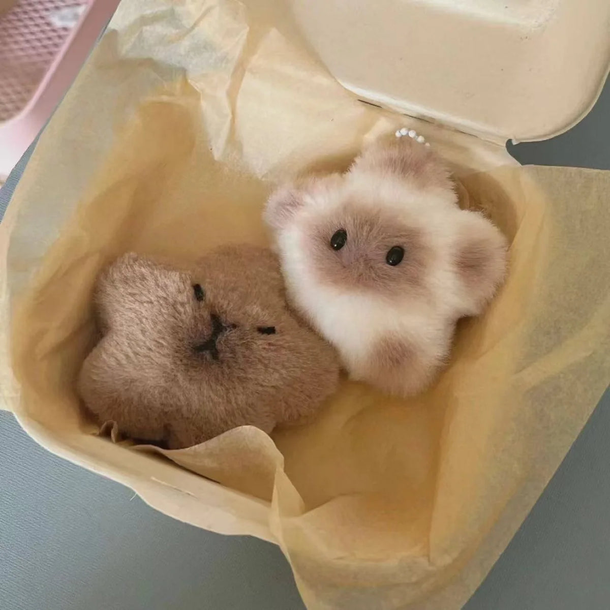 Cartoon Capybara Plush Keychain Cute Kawaii Bag Charm