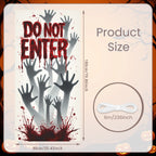 72.83x35.43 Inch Halloween Door Banner Polyester Ghost Hospital Scary Head Scene Decoration Halloween Party Supplies Photography