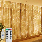 Wedding Garland Fairy Lights Outdoor 8 Mode LED USB Curtain Light String Christmas Tree Holiday Decoration Garden Light