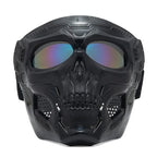 Windproof Full Face Skull Mask – Colored Goggles , Skeleton Design, Perfect for Halloween , Day of the Dead , Cosplay