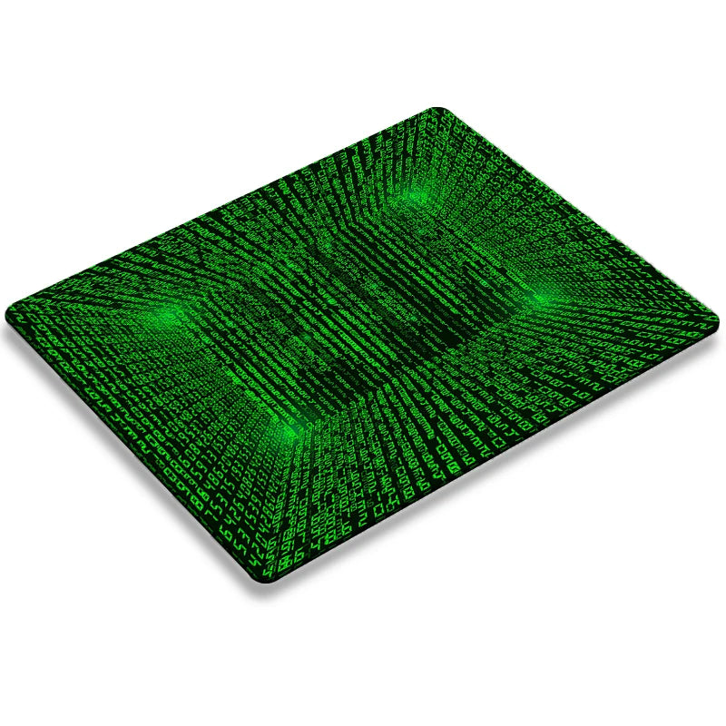 Mause Pad Gamer Rug Matrix Binary Code Mouse Pads Deskmat Desktop Table Mat Pc Gaming Computer Desk Protector Kawaii Accessories