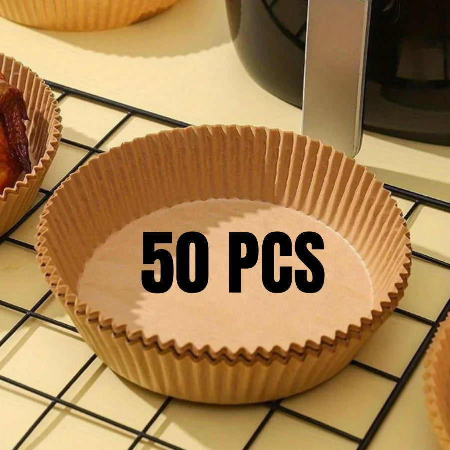 Disposable Air Fryer Paper Liners – Oil Proof Non-Stick Parchment Baking Paper