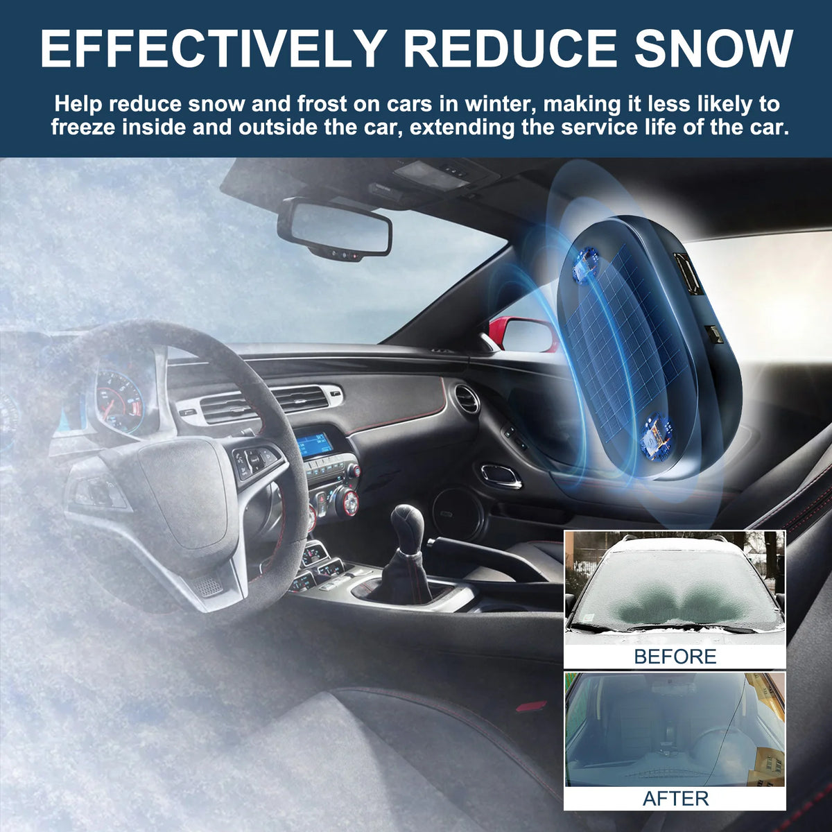 1 PC Anti Freezing and Snow Removal Device Automotive Glass Rapid Melting of Ice Portable Anti Freezing Tool for Melting Snow