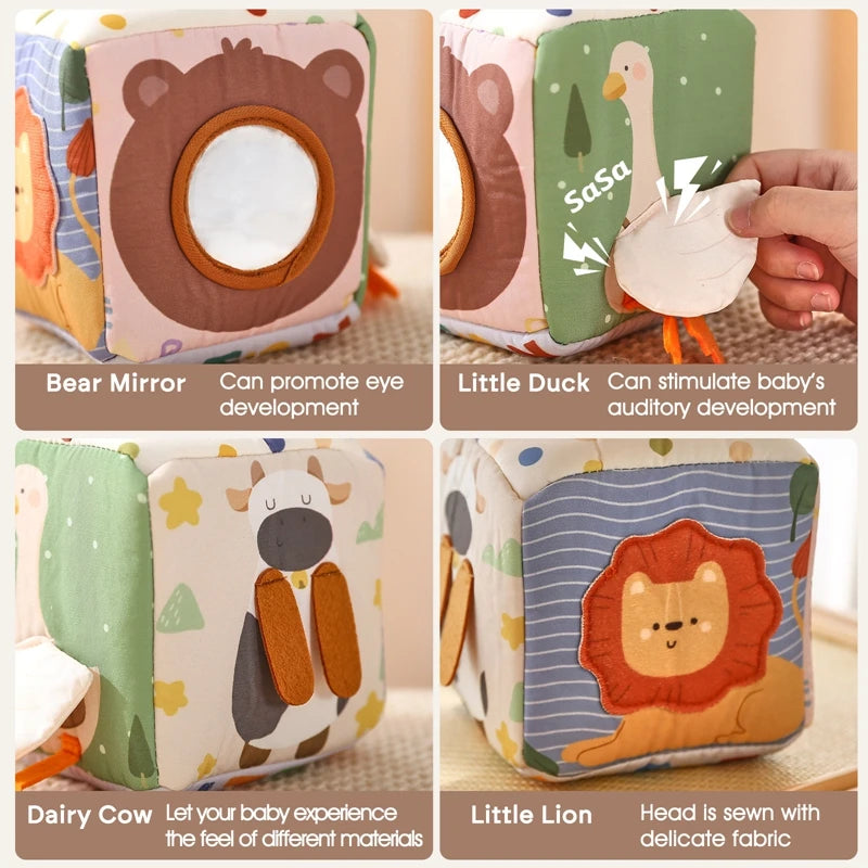 Montessori Cloth Tissue Box Sensory Activity Toy for Babies