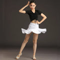 Children Professional Ballroom Latin Dance Dress For Girls Ballroom Dancing Dresses For Kids Leopard Print Top Skirt Samba Tango