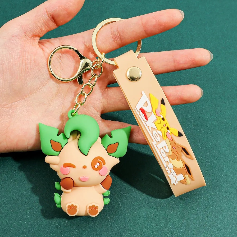 Eevee Plush Keychain Eeveelutions Bag Charm for Pokemon Fans