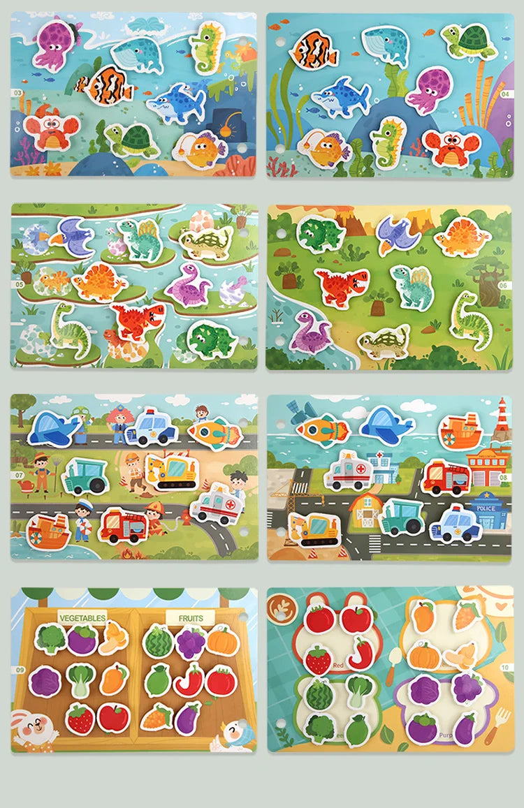 Montessori Busy Book for Kids Interactive Learning Activity Book