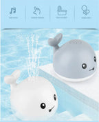 Waterproof Baby Bath Toys Whale Automatic Bathroom Toy Sprinkler Glowing LED Light toy,kids Infant Swim Pool Bathroom Toys Gifts