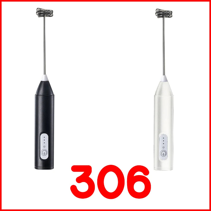 Wireless Electric Milk Frother Type-C Rechargeable Handheld Coffee Whisk Mixer