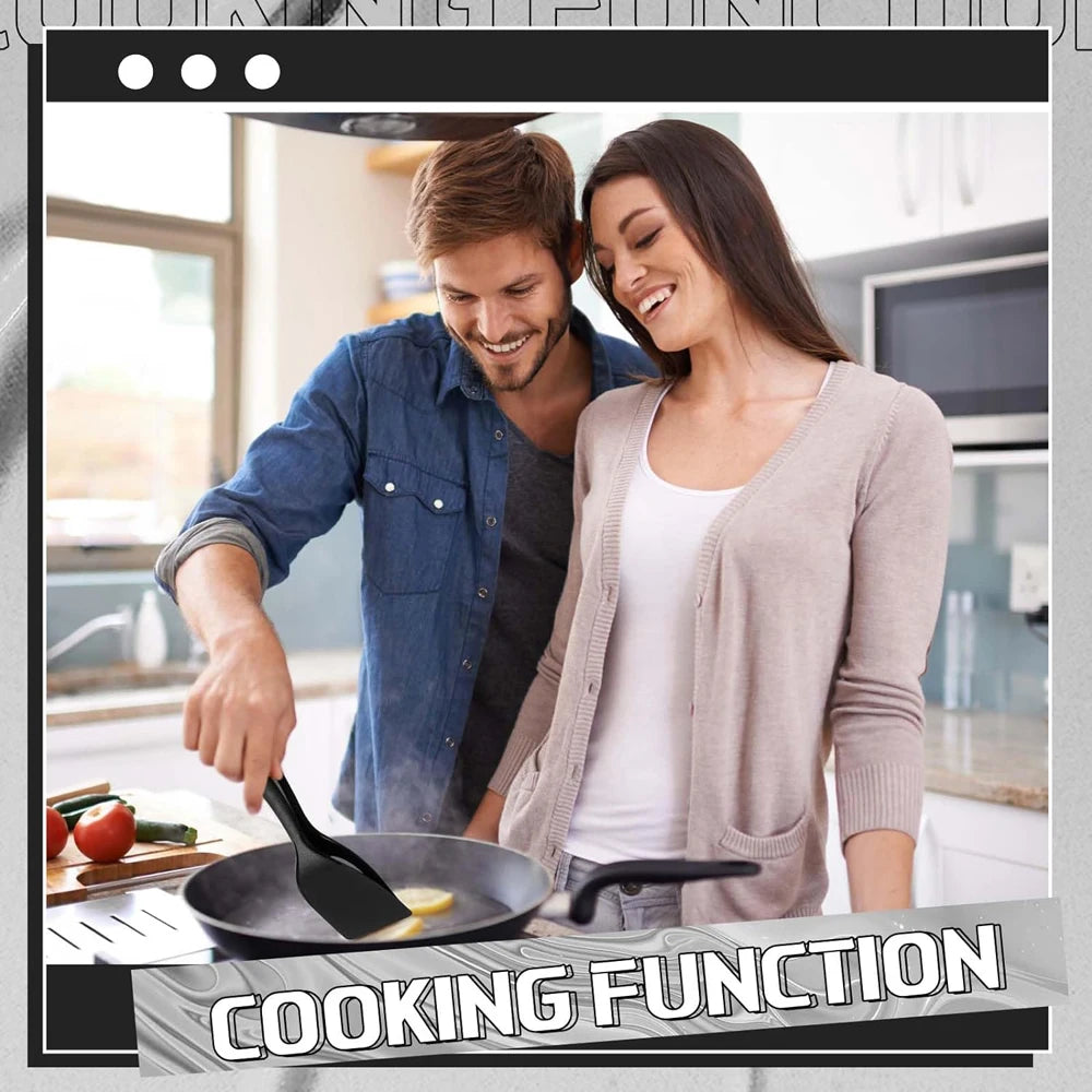 2-in-1 Grip Flip Spatula Clamp – Non-Stick Kitchen Turner Tool