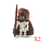 Halloween Scene Building Blocks Skeletons Ghosts Army King Assembled Charactesrs Figures DIY Accessories Bricks Toys Kids Gifts
