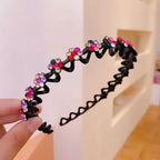 Non-Slip Rhinestone Wave Headband for Women