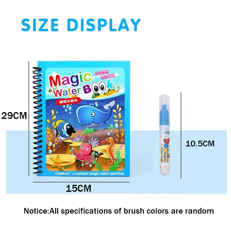 Magic Water Drawing Book – Reusable Mess-Free Painting Toy