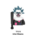 Blind box TP1040 WM6205 KF6173 KF6175 Killer Klowns Mini Figure Classic Horror Thriller Movie Building Block Model Doll Toy Gift
