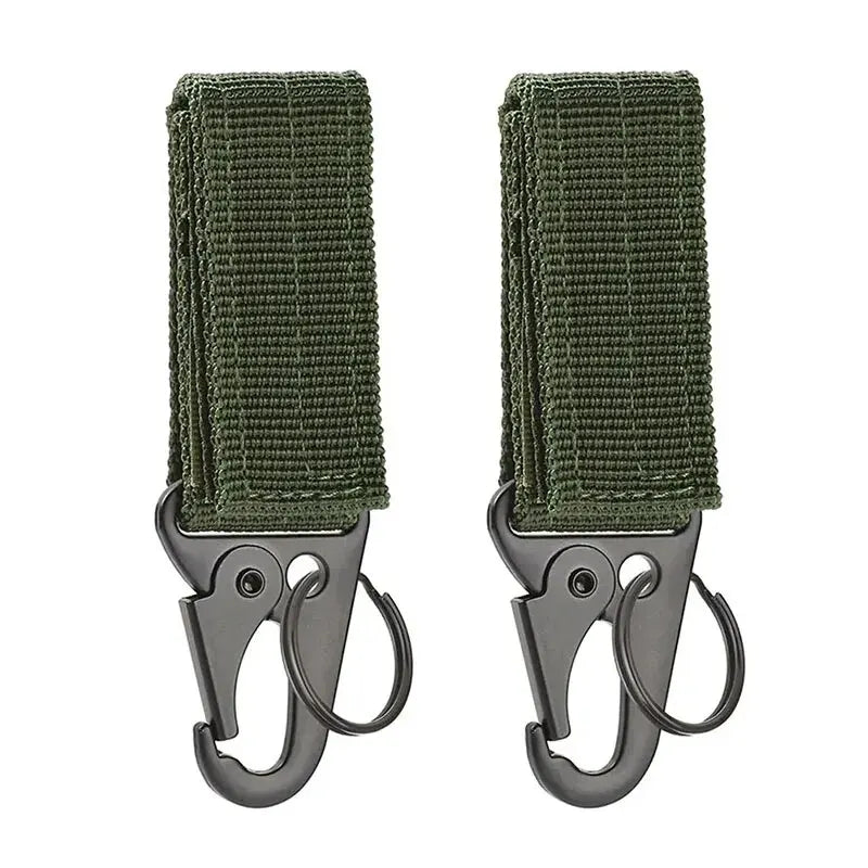 2PCS Tactical MOLLE Hanging Buckle Carabiner Clips for Outdoor Gear