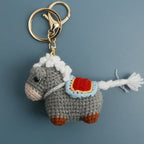 Funny Zebra Crochet Keychain Sheep Animal Bag Charm