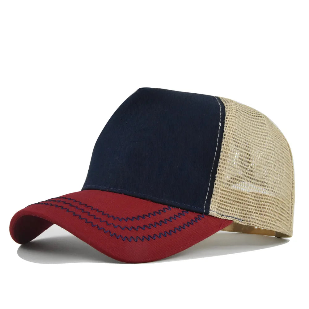 Custom Logo 5 Panel Mesh Baseball Cap for Outdoor Branding