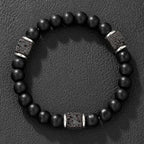 1PC Vintage Male Tribal Coconut Shell Wooden Beaded Bracelet for Men Lava Stone Bracelet Man Jewelry Gift for Him