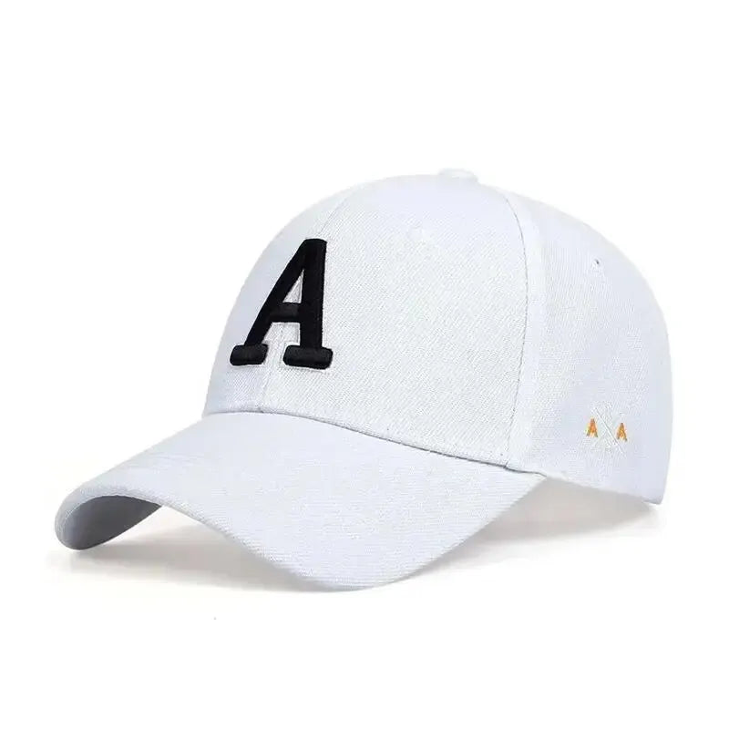 Letter A Embroidery Baseball Cap for Unisex Casual Outdoor Style