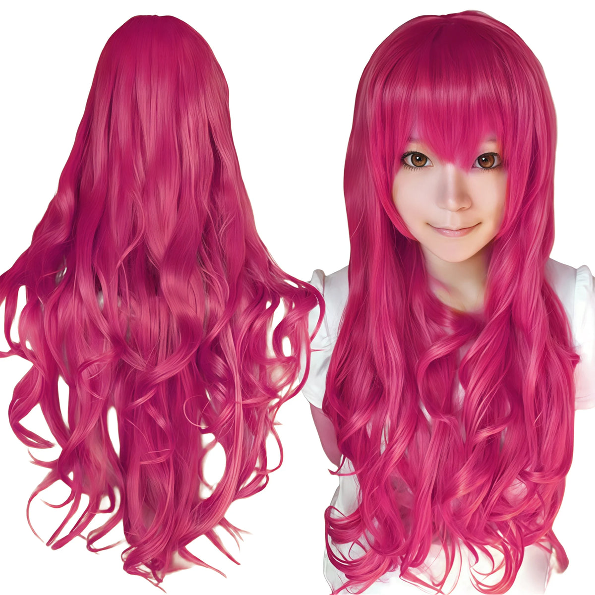 Synthetic Hair Pure White Lolita Long Cosplay Wig Curly Griffith Anime Wigs Halloween Inuyasha Costume Wig for Girl