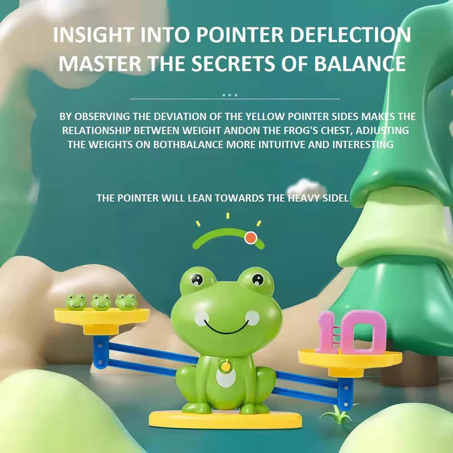 Frog Balance Math Toy Montessori Learning Game for Kids