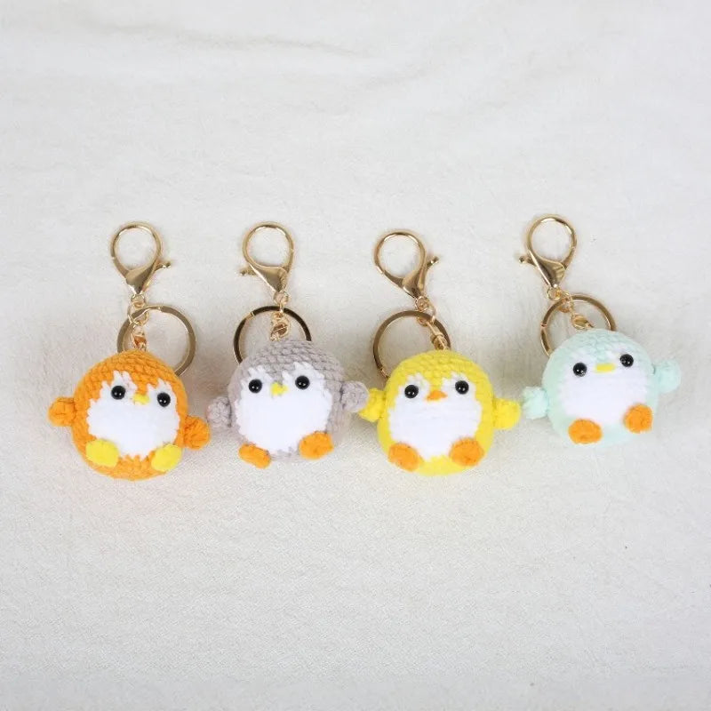 Mini Penguin Crochet Keychain Cute Animal Bag Charm