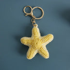 Funny Shrimp Crochet Keychain Cute Ocean Bag Charm