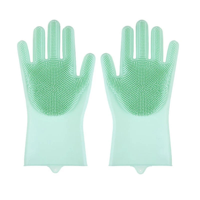 Pet Grooming Gloves Dog Cat Bathing Cleaning Glove Shampoo Scrubber Clean Soft Silicone Hair Removal Glove Hand Skin Protection