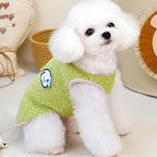 Fleece Warm Dog Vest Jacket Winter Green Costumes Dog Clothes For Small Dogs Chihuahua Bulldog Sleeveless Coat Puppy Outfits XXL