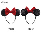 Embroidered Sequin Ears Bow Headband for Women & Girls