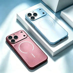 Original Nano Frosted Glass For Magsafe Wireless Charging Phone Case For iPhone 18 17 16 15 14 13 12 11ProMax Air Magnetic Cover