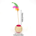Feather Sisal Cat Ball Toy Interactive Claw Grinding Play Toy