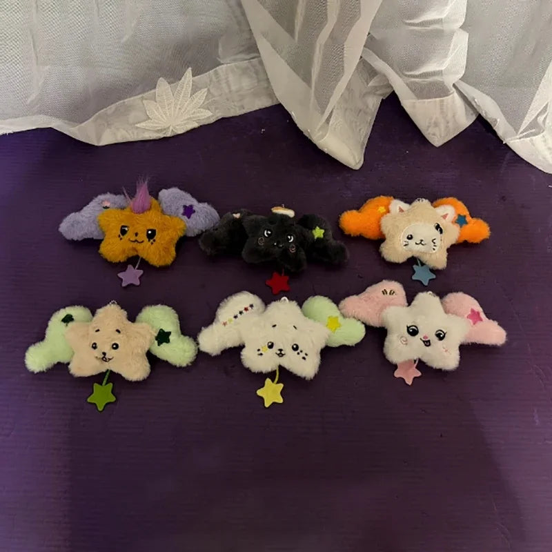 Star Plush Pendant Keychain Bag Charm Cute Doll Hanging Accessory