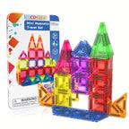Mini Magnetic Tiles Travel Building Set with Metal Storage Box