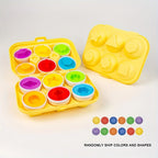 Color & Shape Matching Egg Toy Set – Montessori Learning Puzzle
