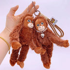 Cartoon Punch Monkey Plush Keychain Cute Bag Charm