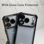 Luxury Transparent Shockproof Phone Case For iPhone 18 17 13 12 Pro Max 16 15 14 Plus Air with Wrist Strap Lens Protector Cover