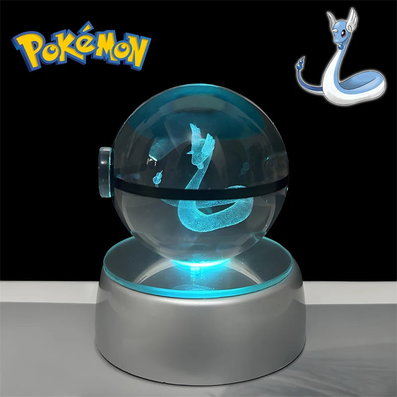 Pokémon 3D Crystal Poké Ball LED Night Light Collectible Figure