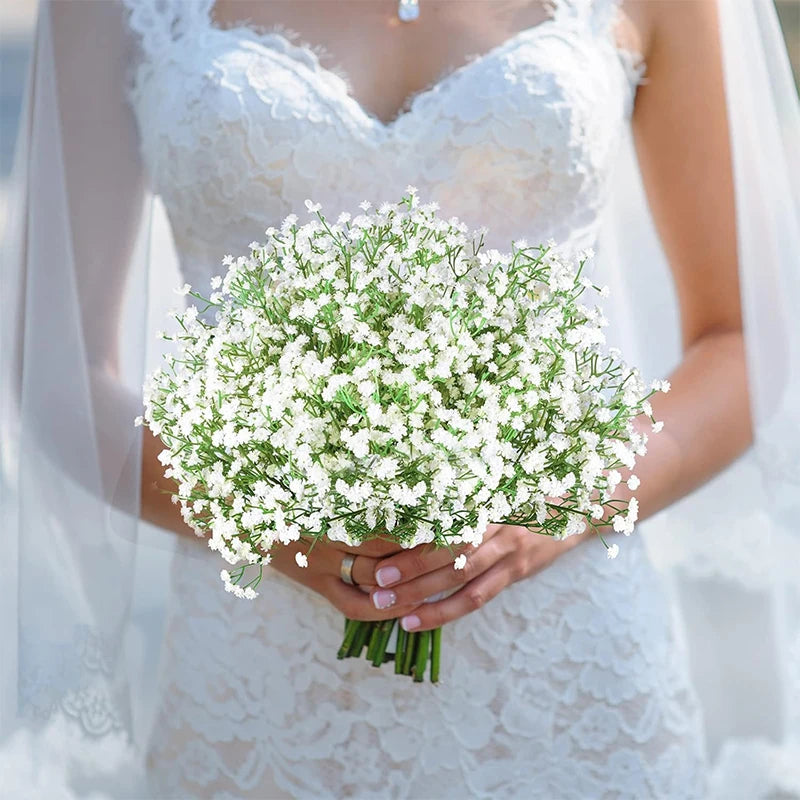 1Pcs 63cm Babies Breath Artificial Flowers Plastic Gypsophila DIY Floral Bouquets For Handmade Wedding Party Home Decoration