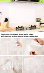 Kitchen Wall Protector Film – Oil Proof Heat Resistant Wall Sticker (One Size)