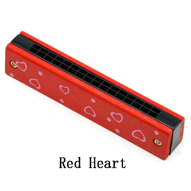Wooden Harmonica Musical Instrument Toy for Early Learning Kids