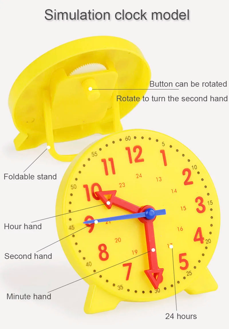 Montessori Learning Clock Educational Puzzle Toy for Preschool Kids