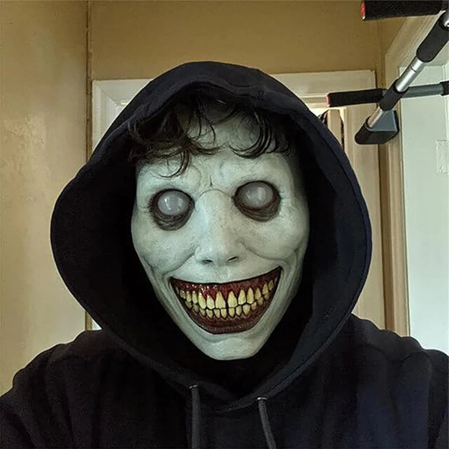 Scary Mask Halloween Horror Mask Scariest Creepy White Mask With Eye, Evil Role-playing Props, Party Props