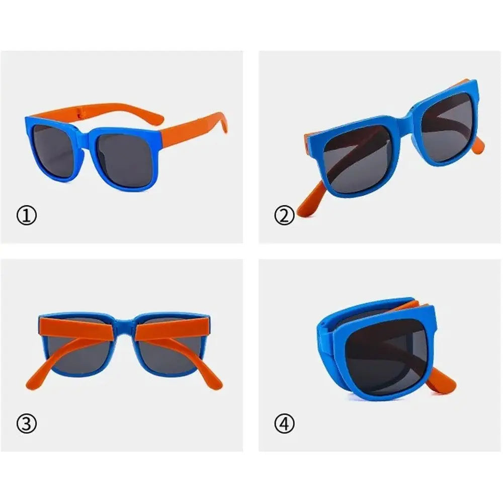 Square Foldable Kids UV400 Sunglasses for Boys & Girls