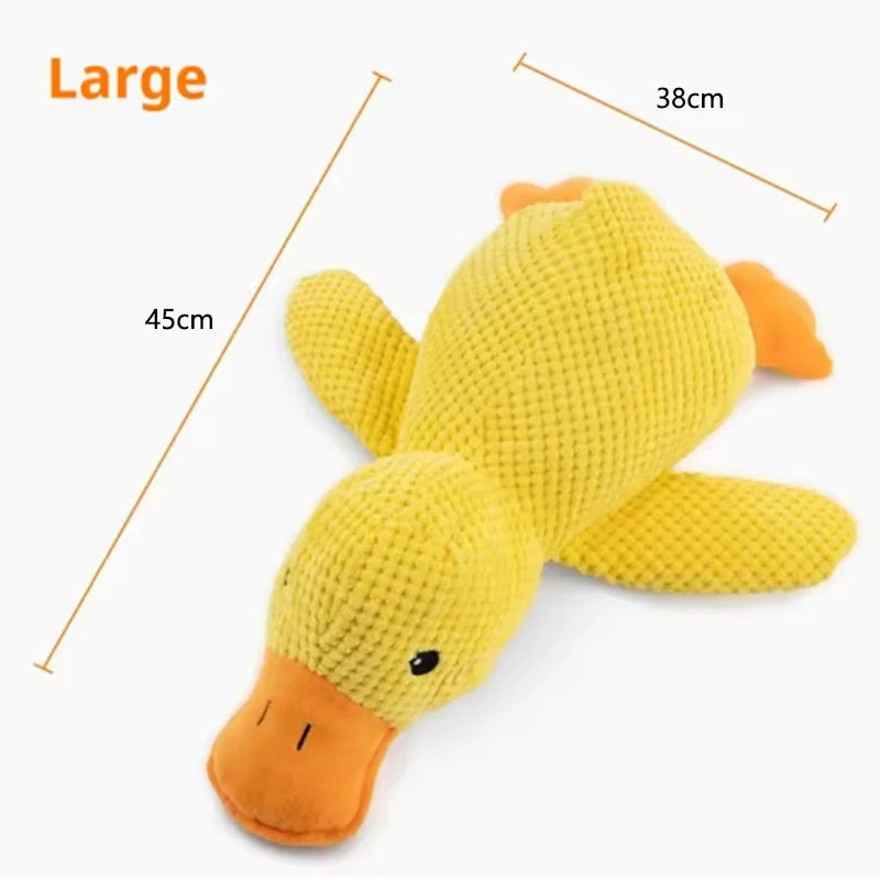 Cute Plush Duck Dog Toy Soft Comfort Cuddle Interactive Pet Toy