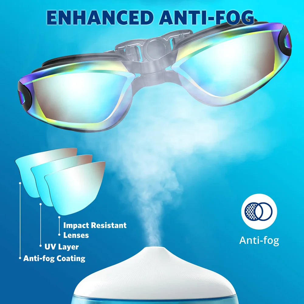 Professional Anti-Fog Waterproof Swimming Goggles with UV Protection
