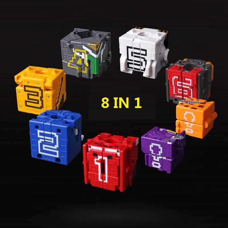 Math Cube Transformation Robot Toy