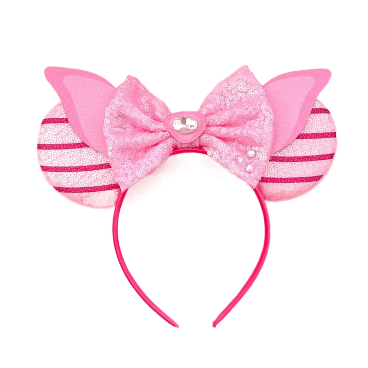 Mouse Ears Sequin Bow Cosplay Headband for Women & Adults