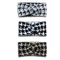 Knitted Houndstooth Headband Set for Women